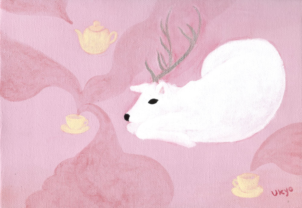 「春のお茶会」illustration by Ukyo SAITO ©斎藤雨梟