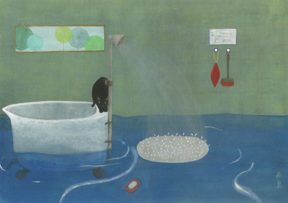 「Bathing」illustration by Ukyo SAITO ©斎藤雨梟